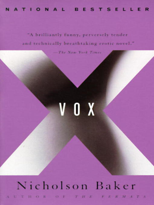 Title details for Vox by Nicholson Baker - Available